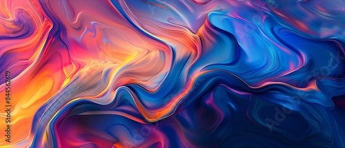 Abstract waves dance and swirl in a symphony of movement, offering a dynamic and expressive backdrop for creative endeavors, Generative AI