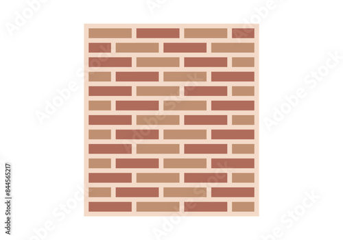 Muro de ladrillos de una pared en fondo blanco