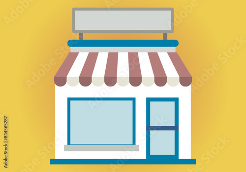 Tienda y pequeño comercio con cartel
