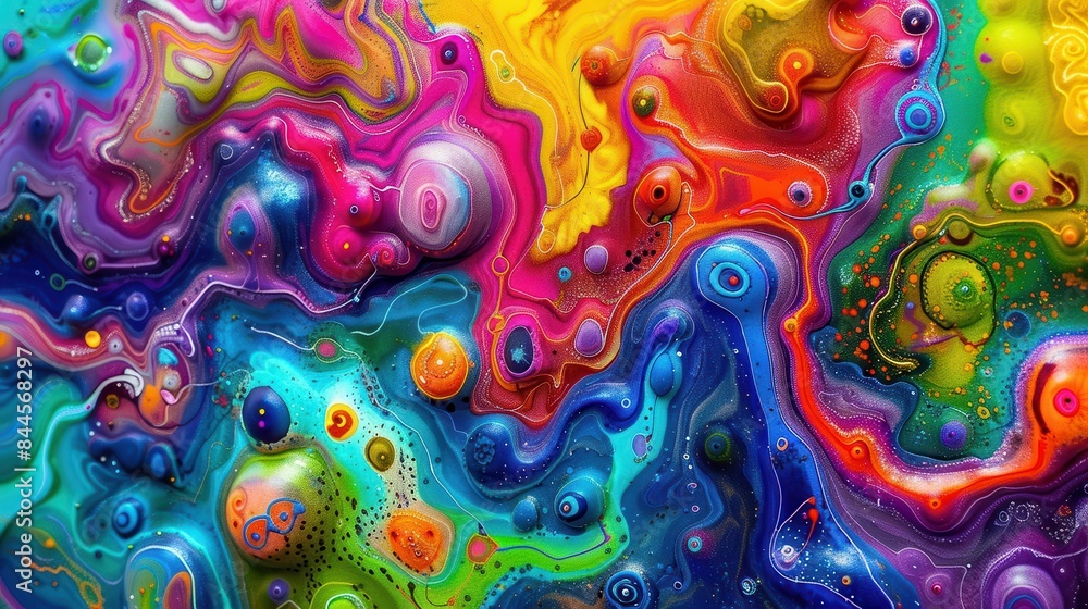 Vibrant colors in a jubilant abstract Vibrant colors in a jubilant abstract