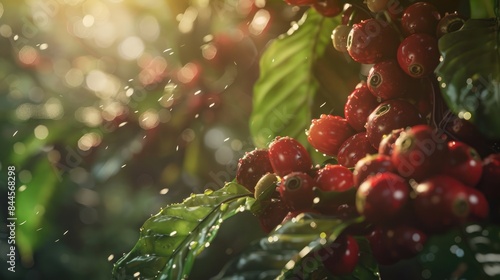 Fresh coffee berries A series dedicated to coffee photo
