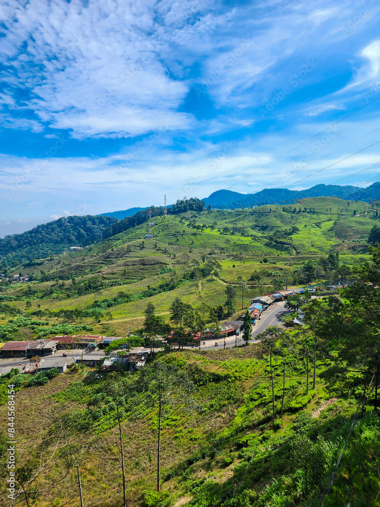 Beautiful view of Puncak Pas, Bogor, West Java, Indonesia. Green and fresh. Nature landscape concept. Beautiful view of Puncak Pas, Bogor, West Java, Indonesia. Green and fresh. Nature landscape concept.