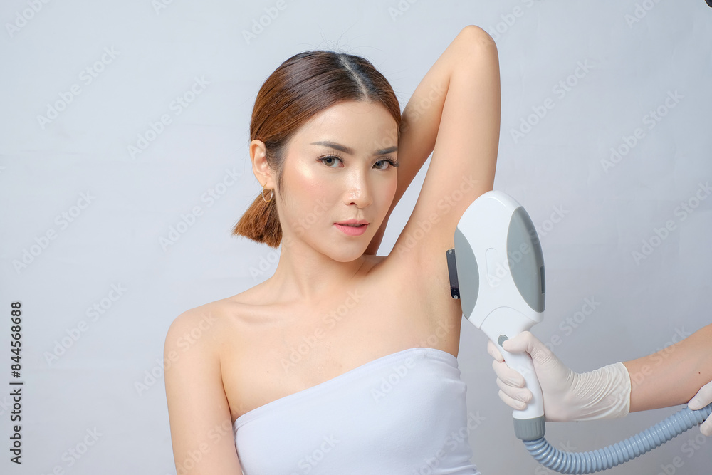 Hair-Free Underarms Asian Woman’s IPL (Intense Pulsed Light) Session Hair-Free Underarms Asian Woman’s IPL (Intense Pulsed Light) Session