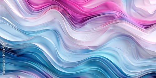 Abstract Blue, Pink, and White Wavy Lines Background