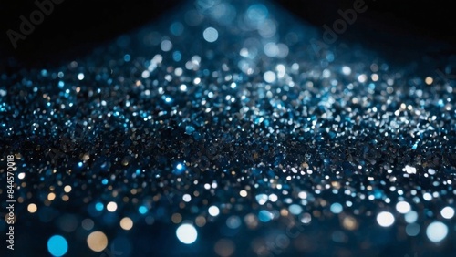 blue glitter lights bokeh background