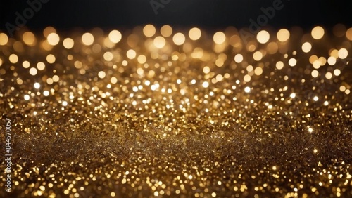 golden glitter lights bokeh background