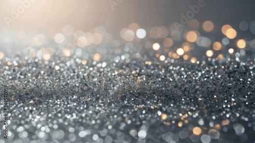 silver glitter lights bokeh background