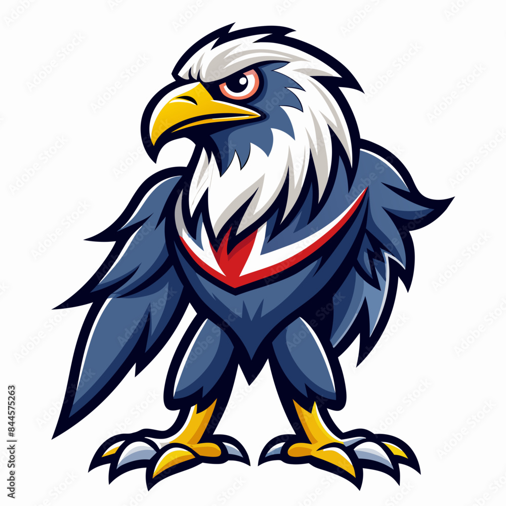 eagle cartoon or mascot gaming logo design vector illustration