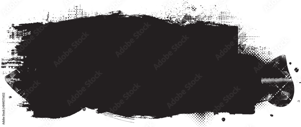 Fototapeta premium Glitch distorted grange shape . Noise grungy logo . Trendy defect error shapes . Glitched frame .Grunge textured . Distressed effect .Vector shapes