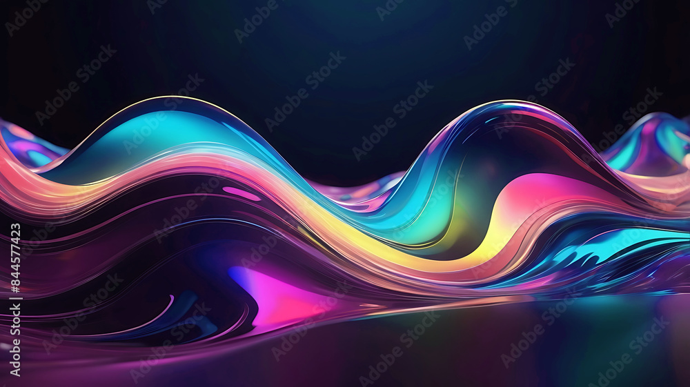 3d glass liquid abstract. Ai Generated. 3d glass liquid abstract. Ai Generated.