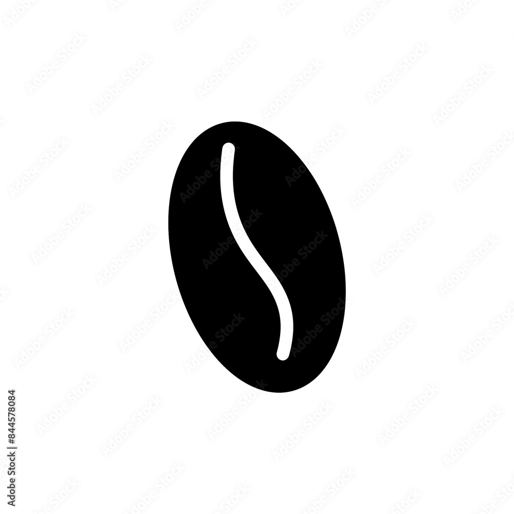 Coffee bean black icon with simple and modern design Coffee bean black icon with simple and modern design