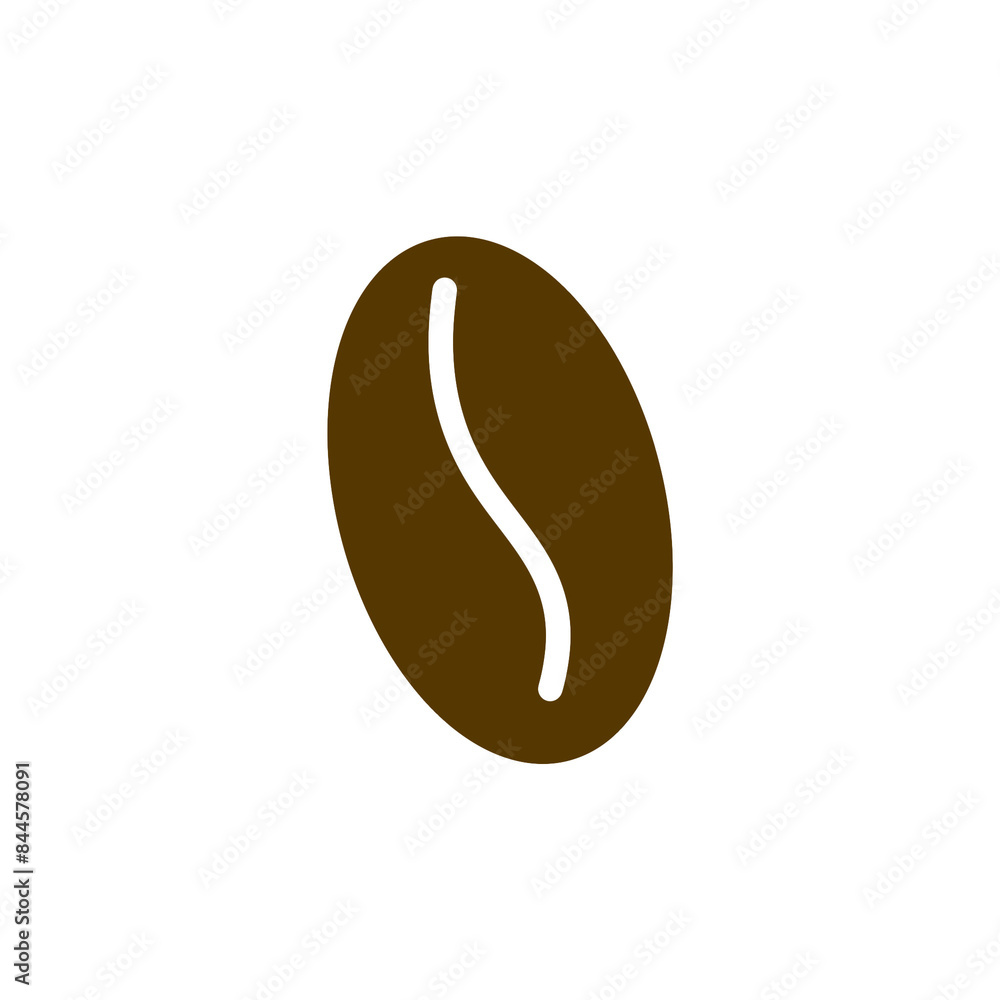 Brown coffee bean icon with simple and modern design Brown coffee bean icon with simple and modern design