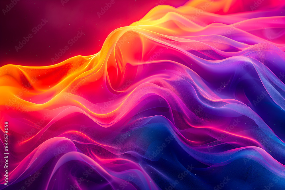 custom made wallpaper toronto digitalVagues et ondulations colorées