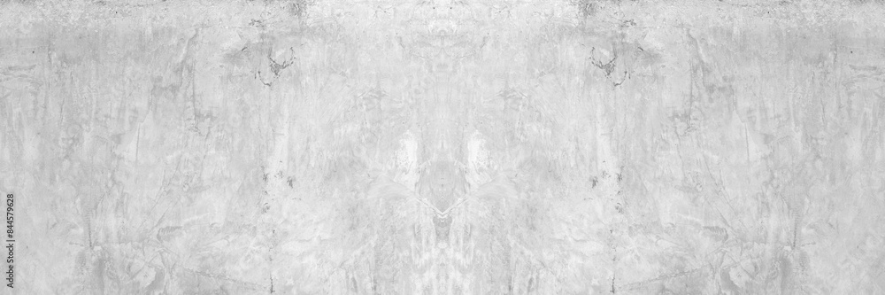 Naklejka premium Old wall panorama texture cement dirty gray with black background abstract grey and silver color design are light with white background.