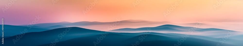 Fototapeta premium panorama of mountains in the morning