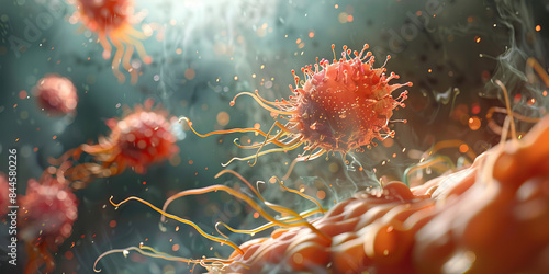 Immune System Defenders in Action: Combating Viral Infection Spreading Through Body Cells