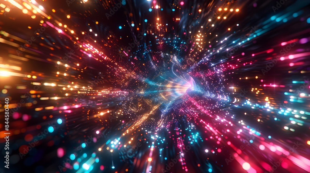 Naklejka premium Hyperspace Stars Travel Backgrounds