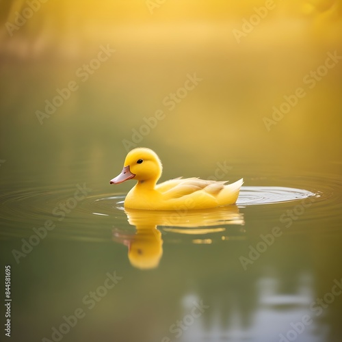 Duck on plain background photo