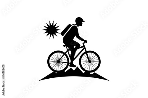 t-shirt design bicycle silhouette vector illustration © Shiju Graphics