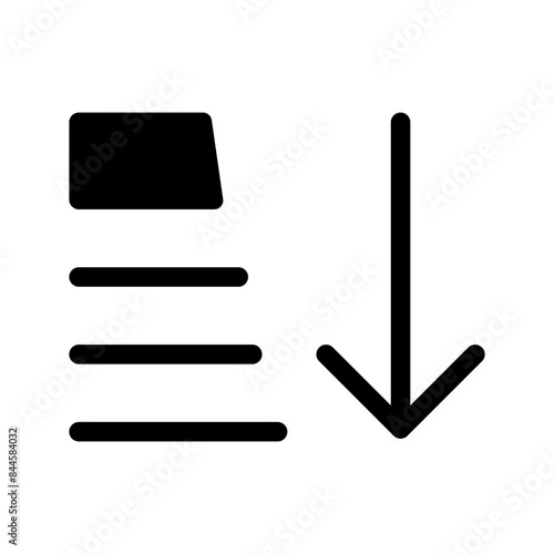 Descending Sort Icon Vector Symbol Design Illustration