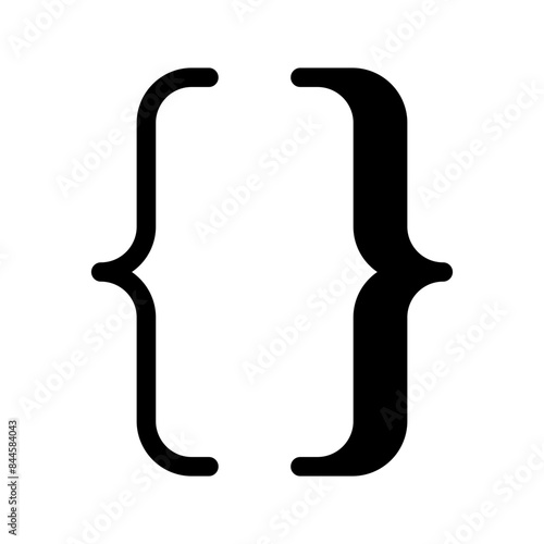 Brackets Icon Vector Symbol Design Illustration