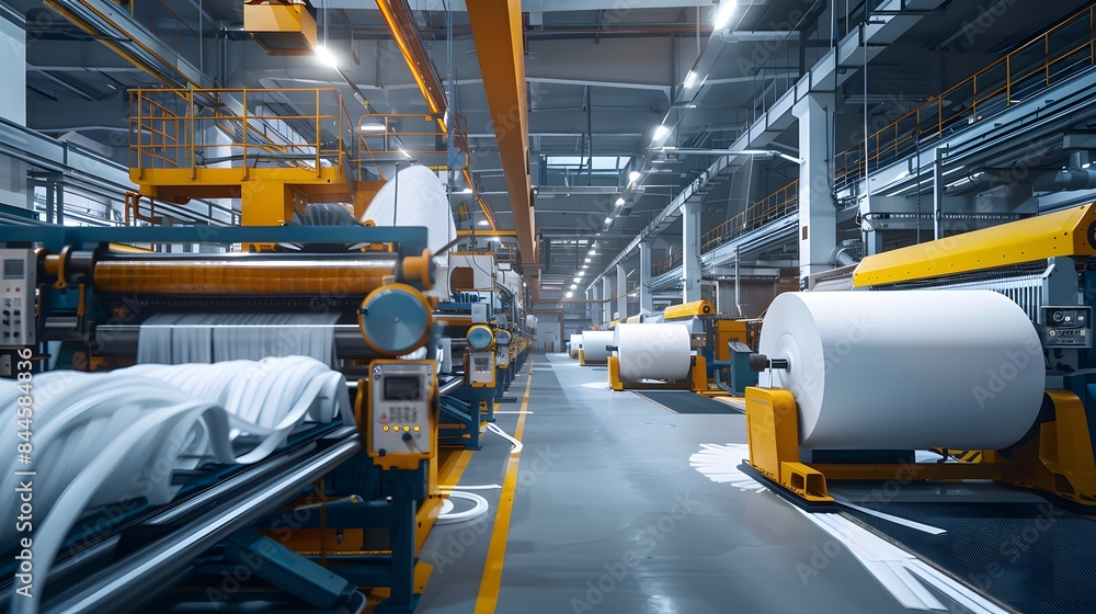 Paper Production Plant Interior Paper Production Plant Interior