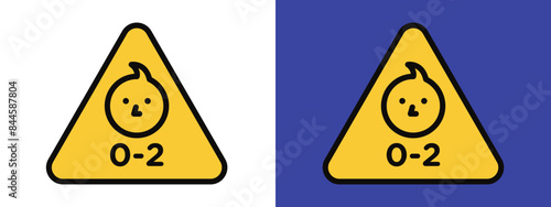 Warning about age restriction specifying not appropriate for children under a certain age