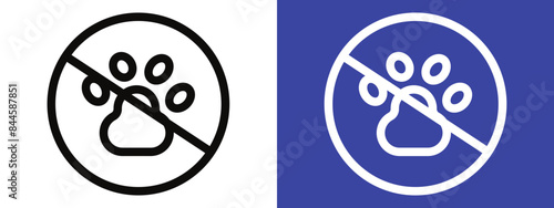 Notice forbidding dog pets due to area-specific restrictions