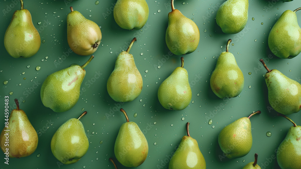 green pears on a green background green pears on a green background