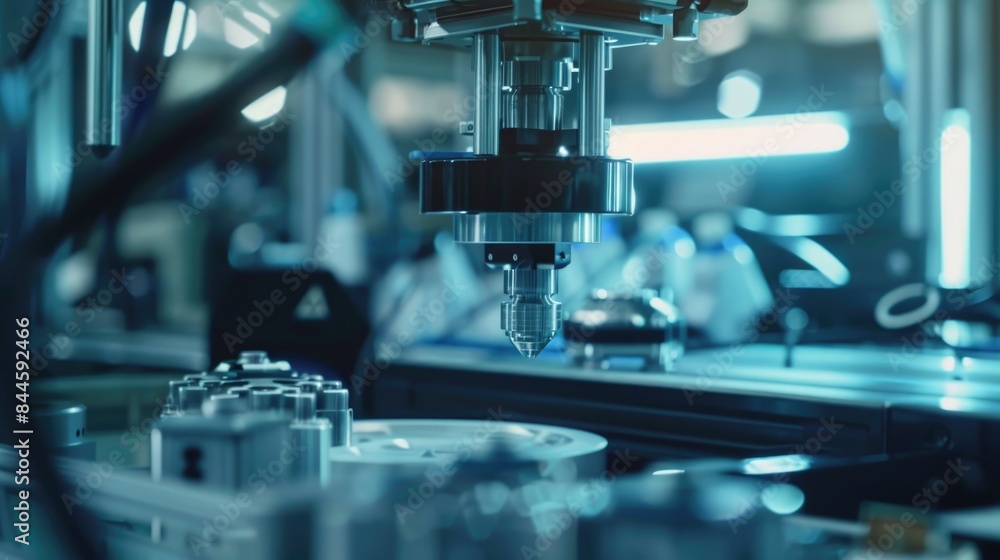 Robotic arm assembling device, cuttingedge robotics technology, close up, focus on precision, vibrant, Composite, Advanced manufacturing facility backdrop Robotic arm assembling device, cuttingedge robotics technology, close up, focus on precision, vibrant, Composite, Advanced manufacturing facility backdrop