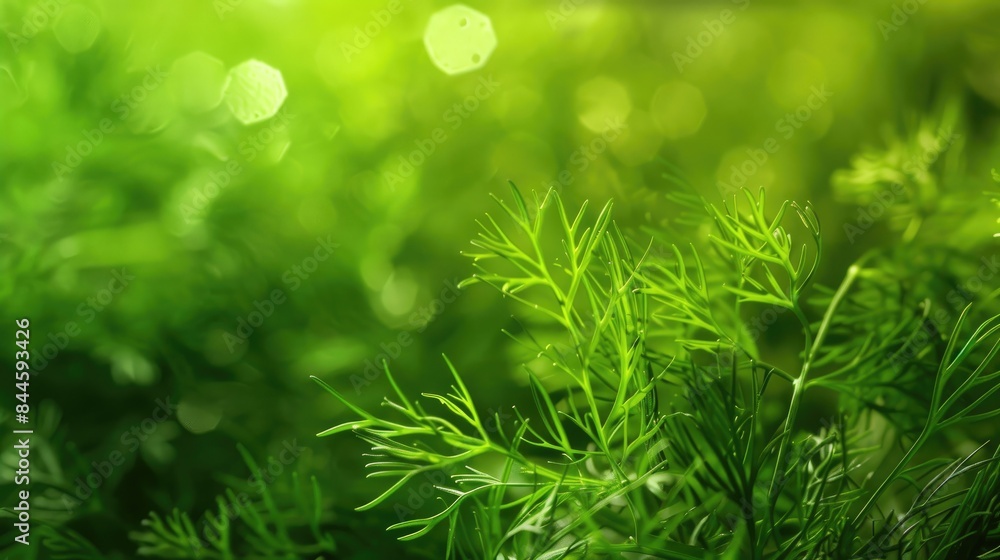 Seasoning Dill Vibrant Green Hue with Blurred Areas Seasoning Dill Vibrant Green Hue with Blurred Areas