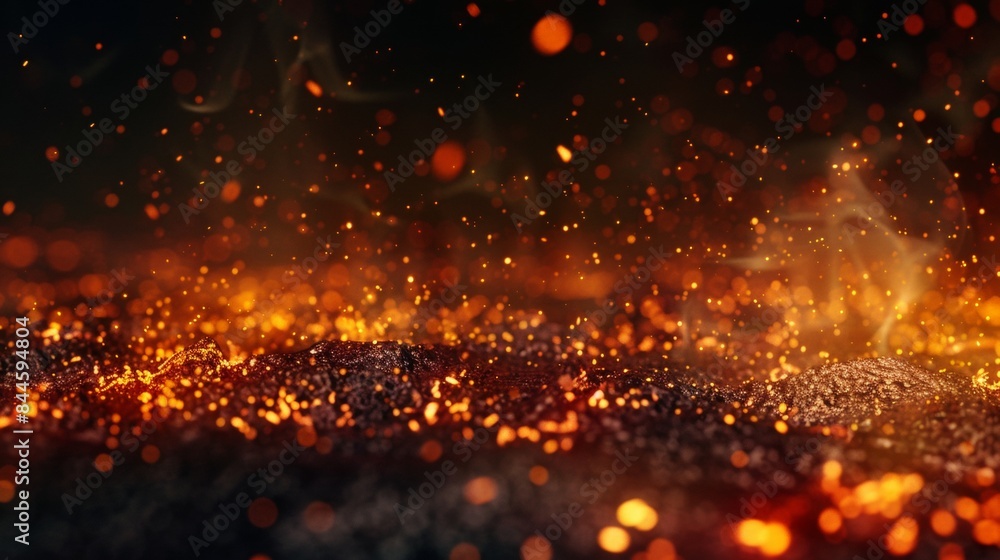 flames particles on dark background flames particles on dark background