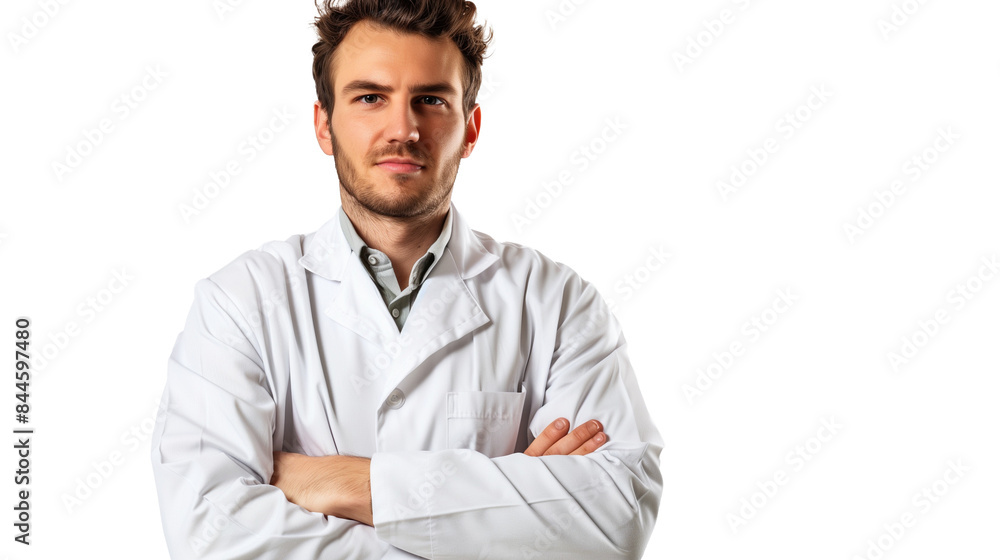 portrait of a male scientist isolated on transparent background, scientist cut out portrait of a male scientist isolated on transparent background, scientist cut out