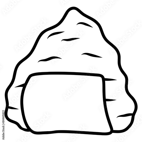 illustration of a onigiri