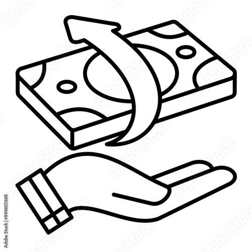 Money line icon illustration vector graphic