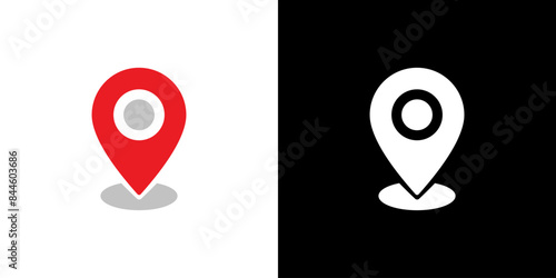 Pin map icon vector. point marker place gps mark position