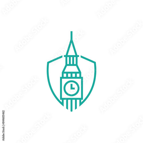 big ben guard simple sleek creative geometric modern logo design