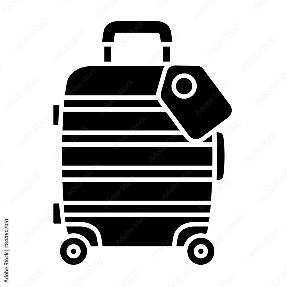 Suitcase glyph icon illustration vector graphic Suitcase glyph icon illustration vector graphic
