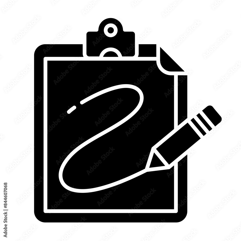 Fototapeta premium Pencil glyph icon illustration vector graphic
