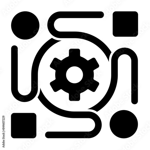 Adaptable glyph icon illustration vector graphic	
