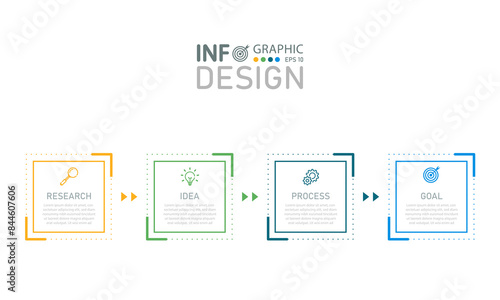 Timeline infographic icons designed for abstract background pattern.