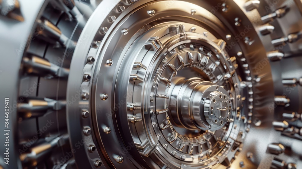 imposing bank vault interior with intricate locking mechanism hyperrealistic 3d illustration imposing bank vault interior with intricate locking mechanism hyperrealistic 3d illustration