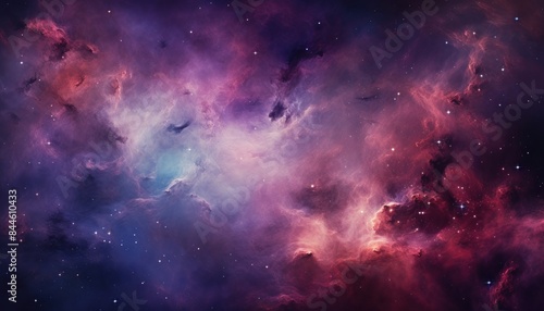 Cosmic Dreams - Mesmerizing Galaxy Wallpaper with Vibrant Nebulae and Distant Stars in Deep Blues, Purples, and Pinks