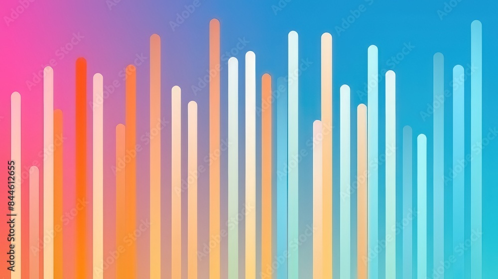 A vibrant, abstract background featuring colorful sticks of varying sizes set against a light blue backdrop. This vector illustration is designed in a modern style, suitable for use as a template A vibrant, abstract background featuring colorful sticks of varying sizes set against a light blue backdrop. This vector illustration is designed in a modern style, suitable for use as a template