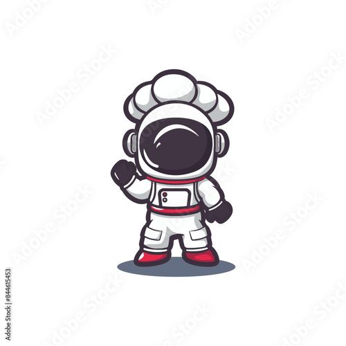 cute astronaut is a chef