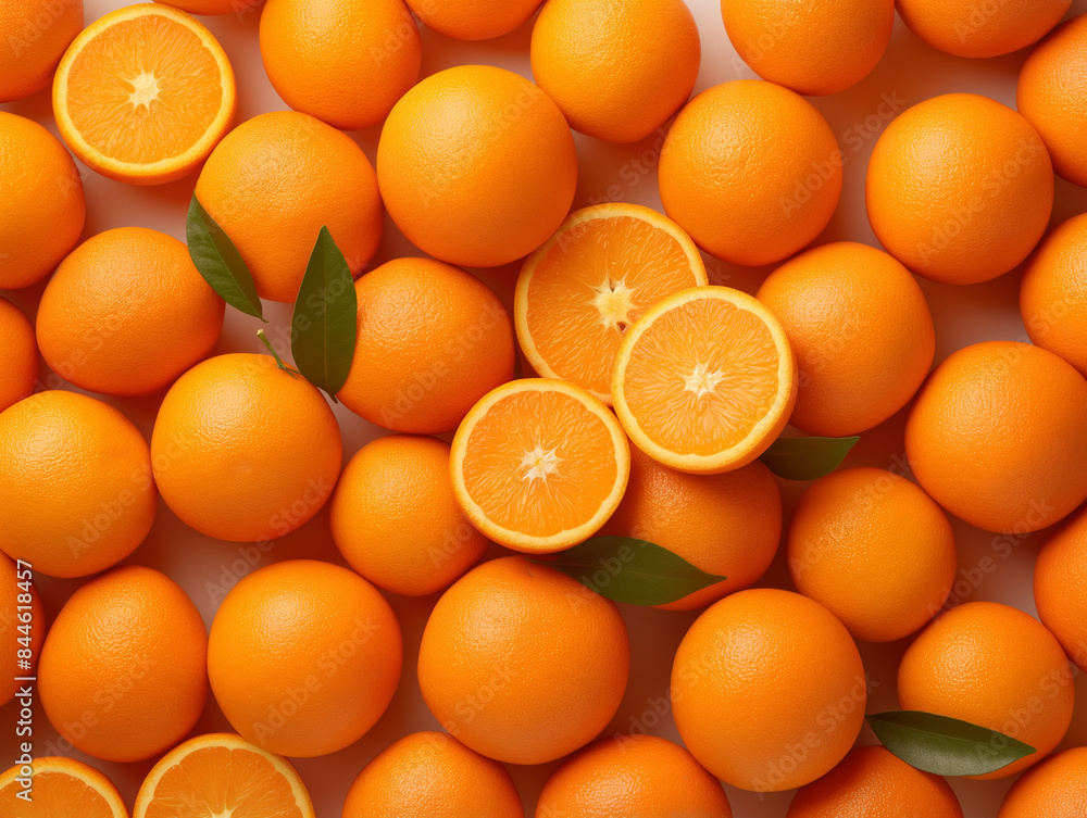 Vibrant and Juicy Fresh Oranges with Whole and Sliced Citrus for Healthy Eating Vibrant and Juicy Fresh Oranges with Whole and Sliced Citrus for Healthy Eating
