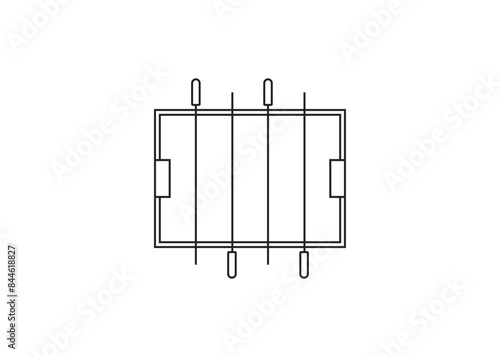 Foosball, game icon. Vector illustration.