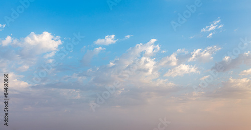 Photography Peaceful and serene sky with clouds on sunset background
