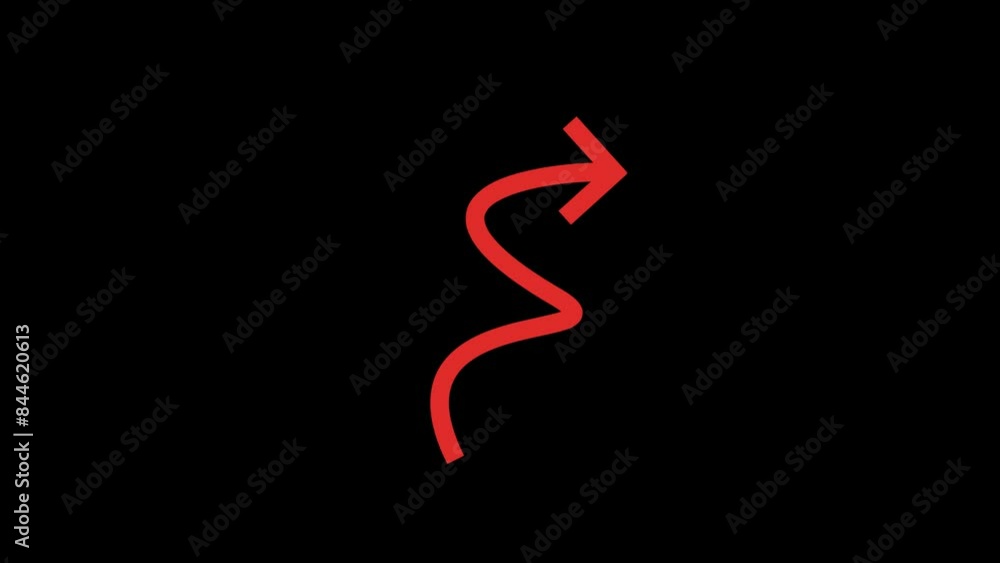 Right side Pointing red hand drawn arrow Animation Right side Pointing red hand drawn arrow Animation