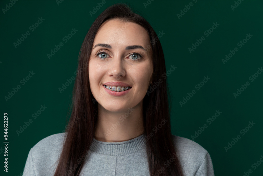 Obraz premium Woman With Long Hair and Smile